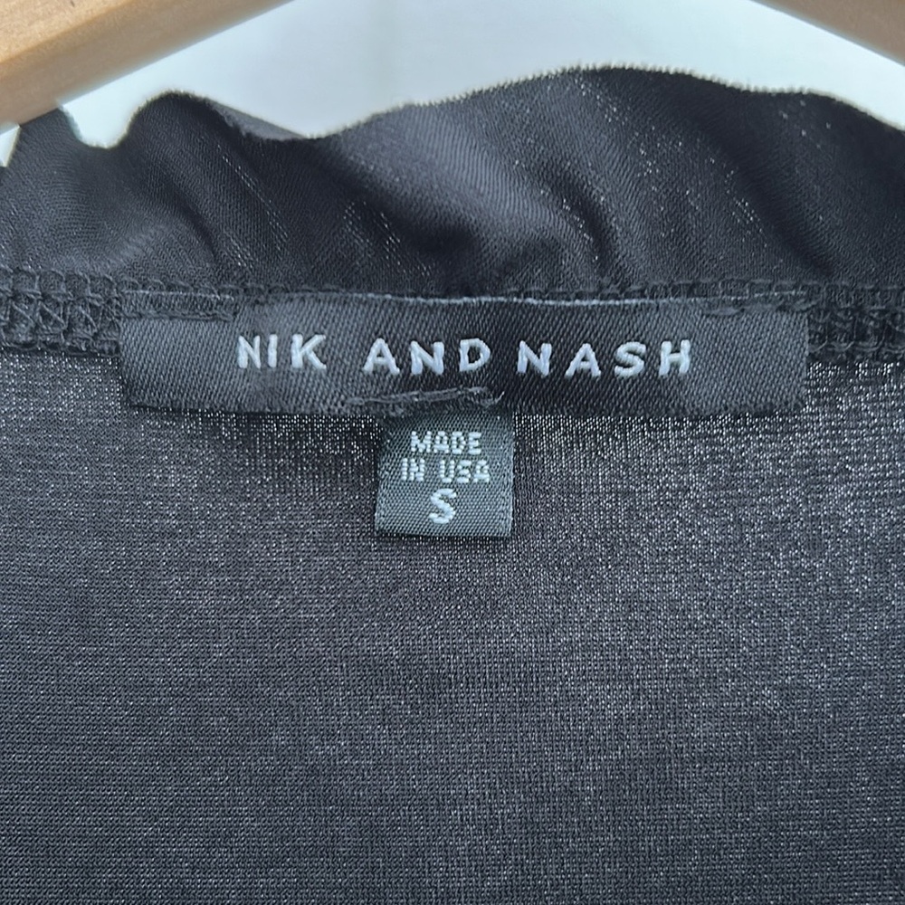 Nick And Nash Elegant Black Sleeveless Ruffle Trim Women’s Size Small Dress - Picture 3 of 7